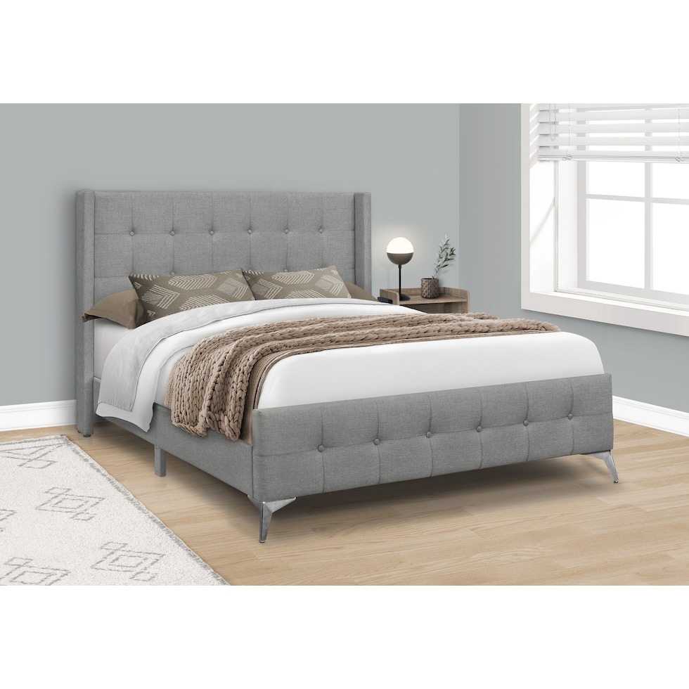 jace gray queen bed   