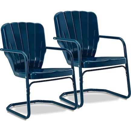 Jack Set of 2 Outdoor Chairs - Navy