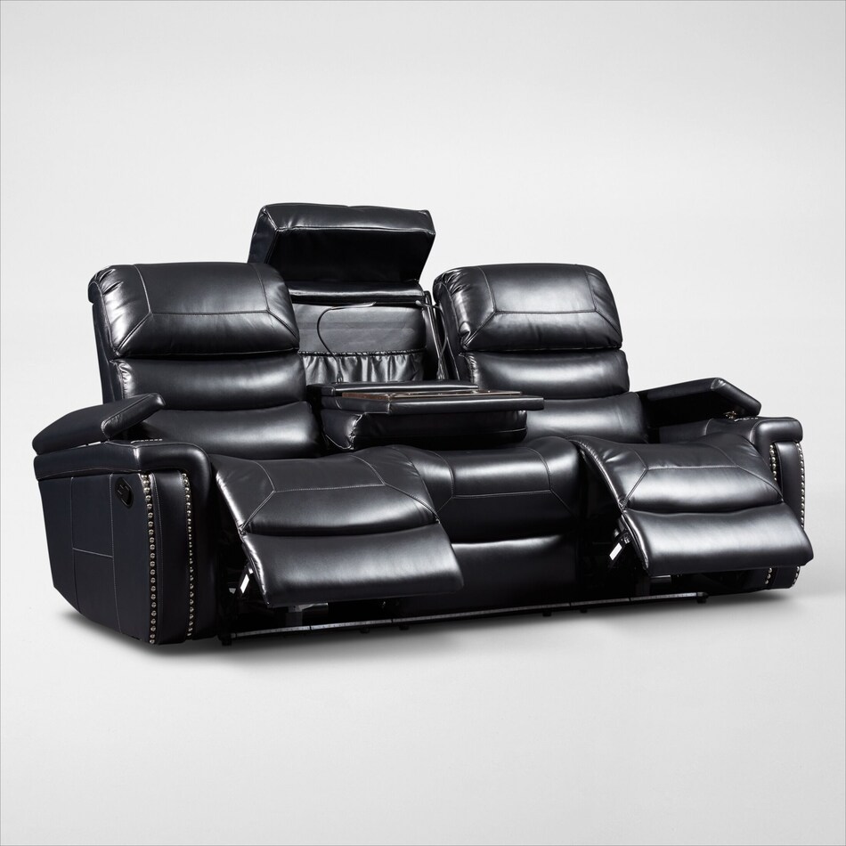 jackson black  pc manual reclining living room   