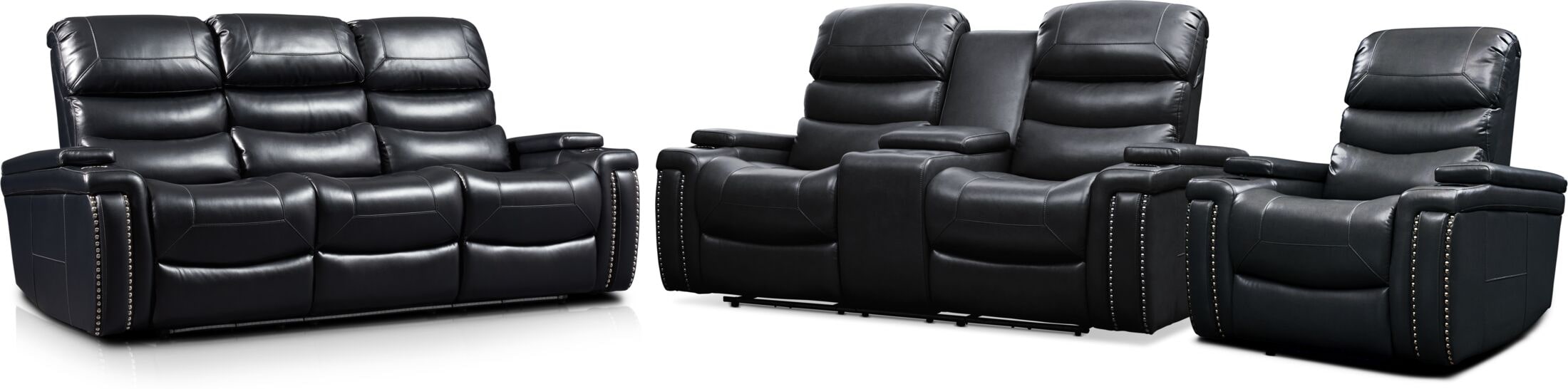 triple power recliner sofa