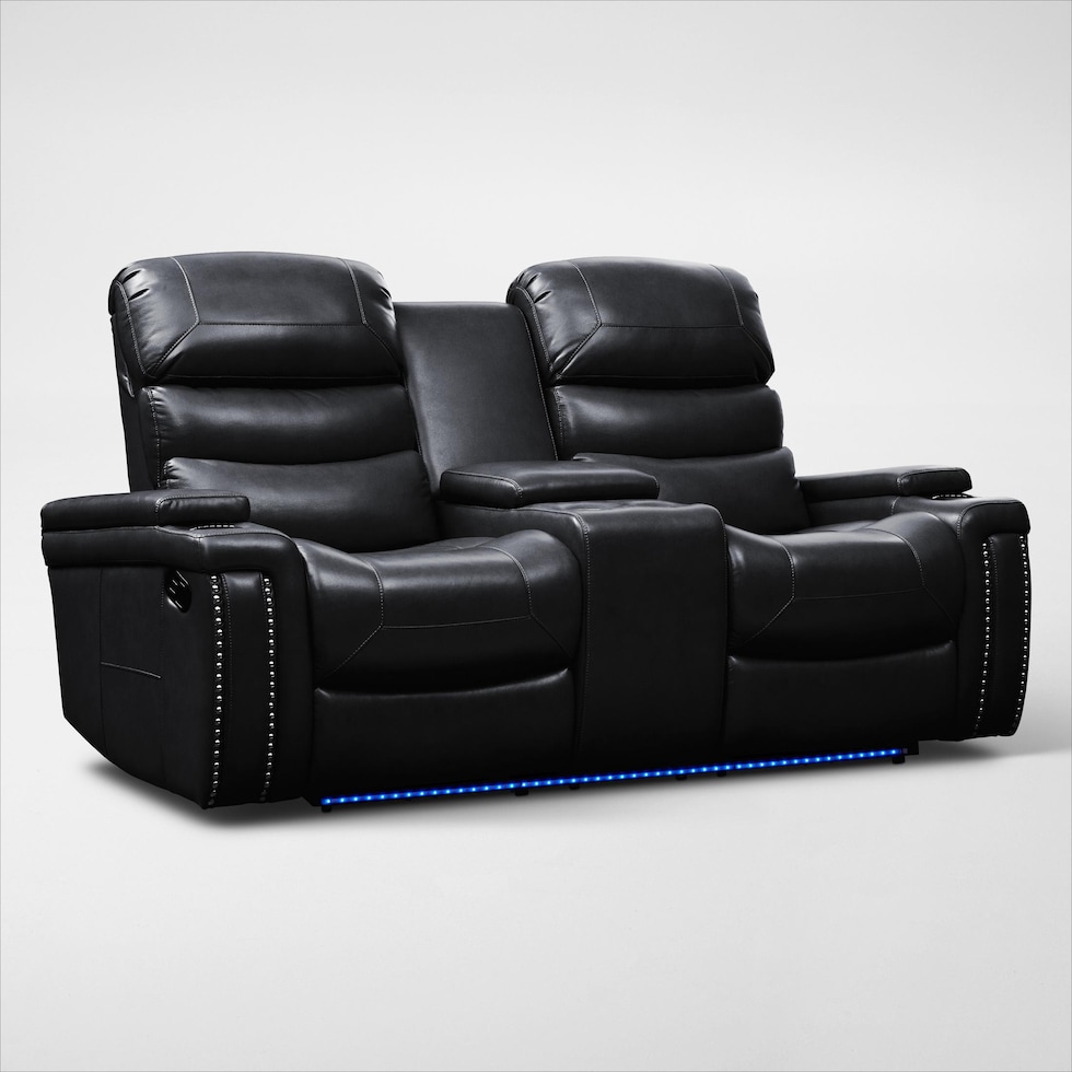 jackson black loveseat   