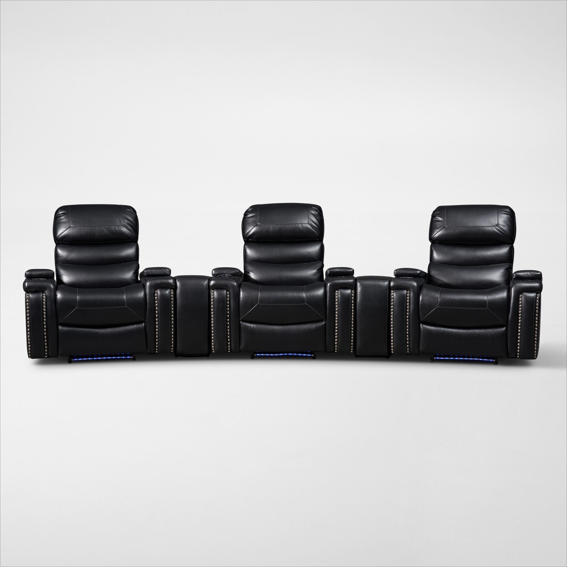 Octane Azure | Red and Black | Single Power Recliner