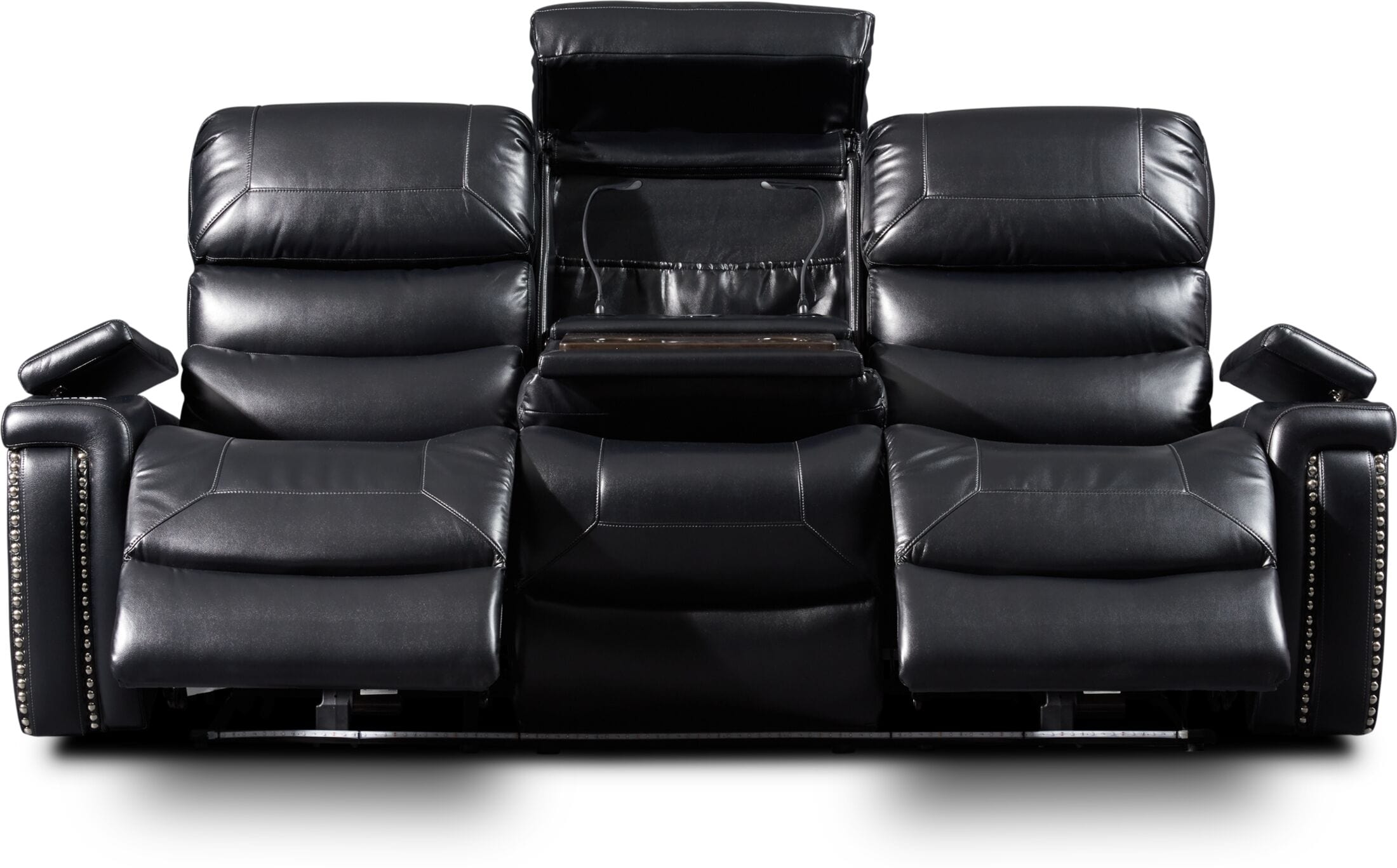 4 In1 Loveseat Sofa Bed With Armrests & Storage Pockets