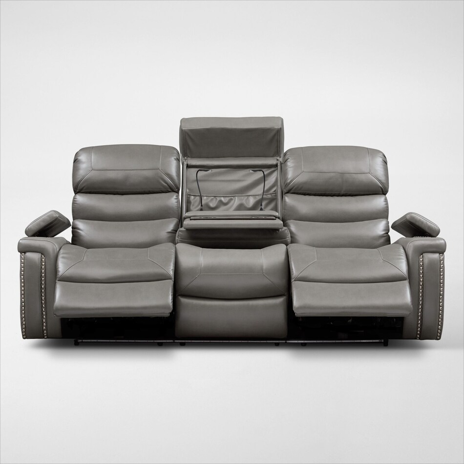 jackson gray power reclining sofa   