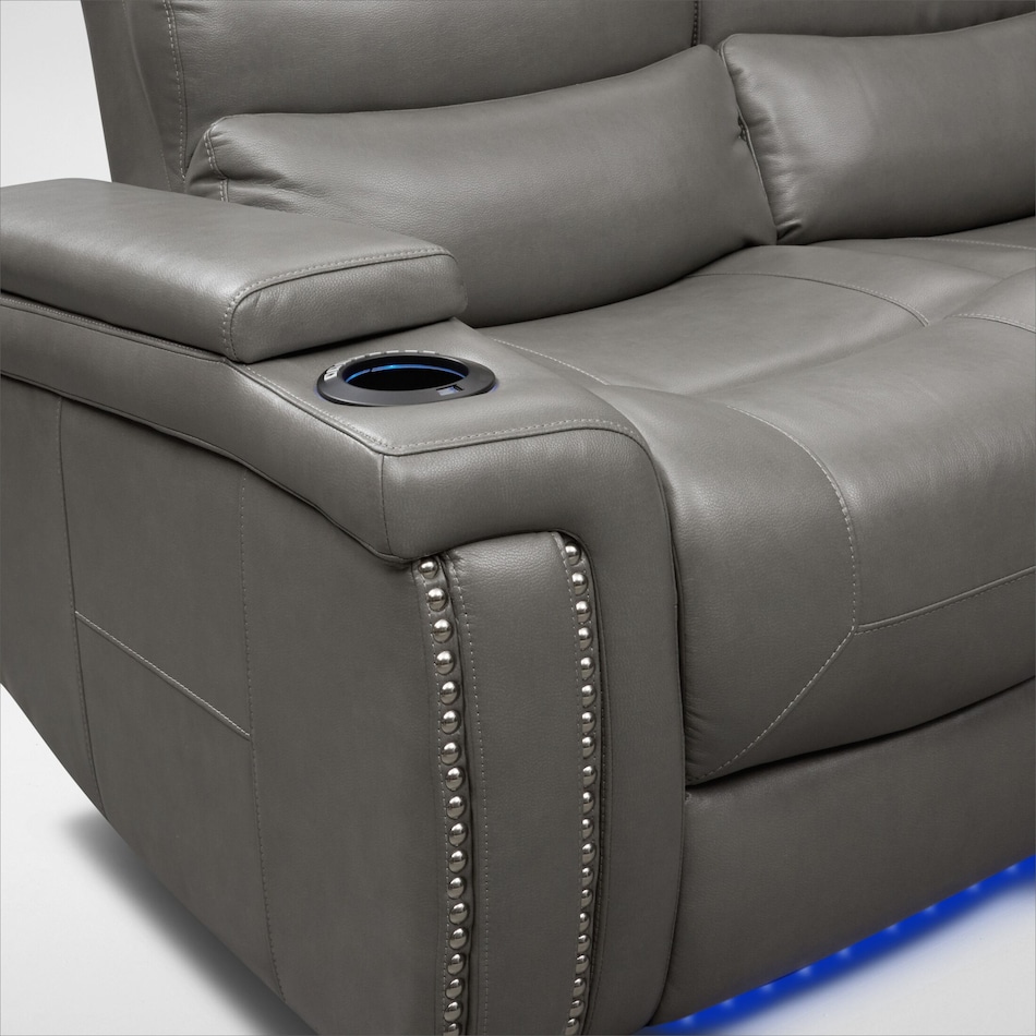 jackson gray power reclining sofa   