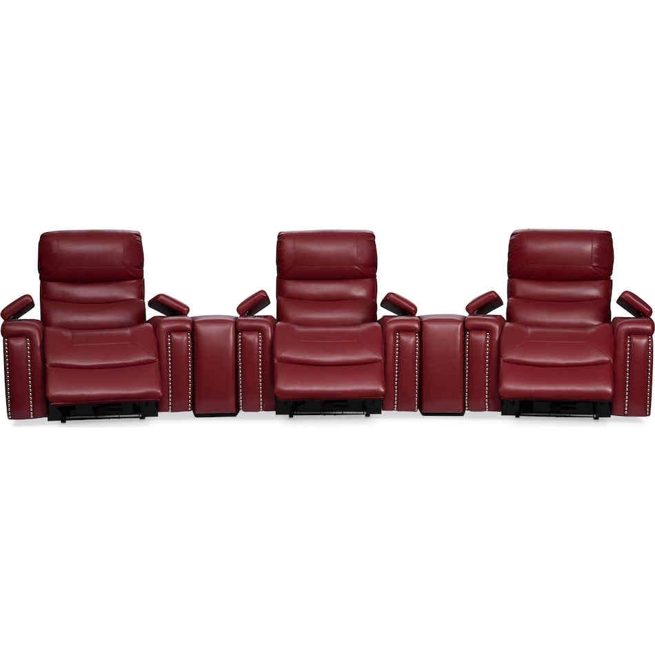 jackson red  pc home theater sectional   