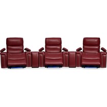 jackson red  pc home theater sectional   