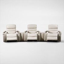 jackson white  pc power home theater sectional   