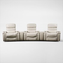 jackson white  pc power home theater sectional   