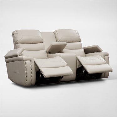 Jackson Triple-Power Reclining Loveseat - Ivory
