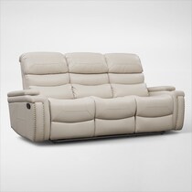 jackson white manual reclining sofa   