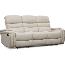 jackson white manual reclining sofa   