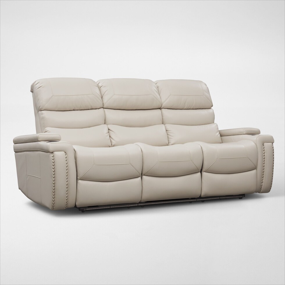 jackson white power reclining sofa   