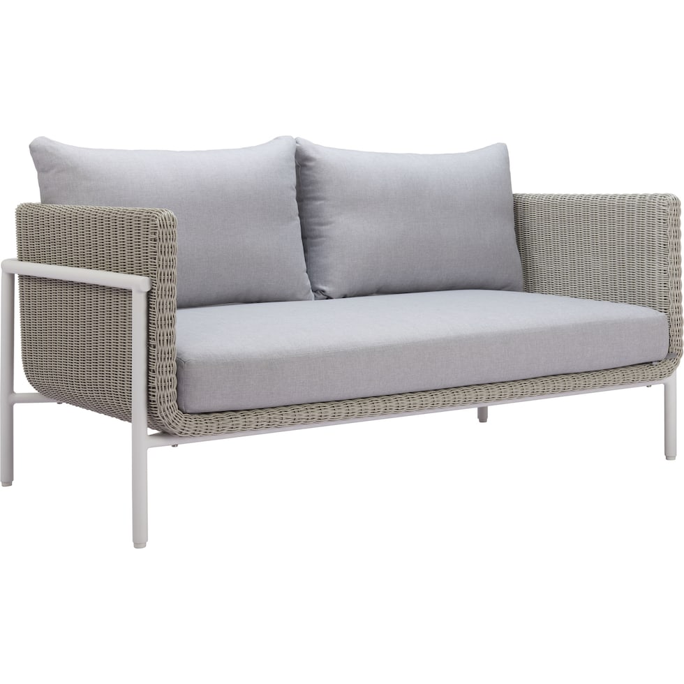 jacksonville gray outdoor loveseat   