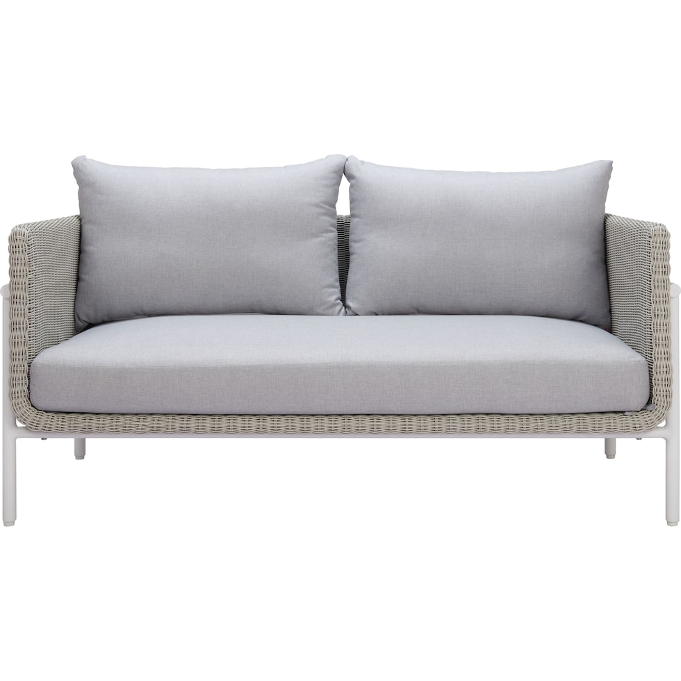 jacksonville gray outdoor loveseat   