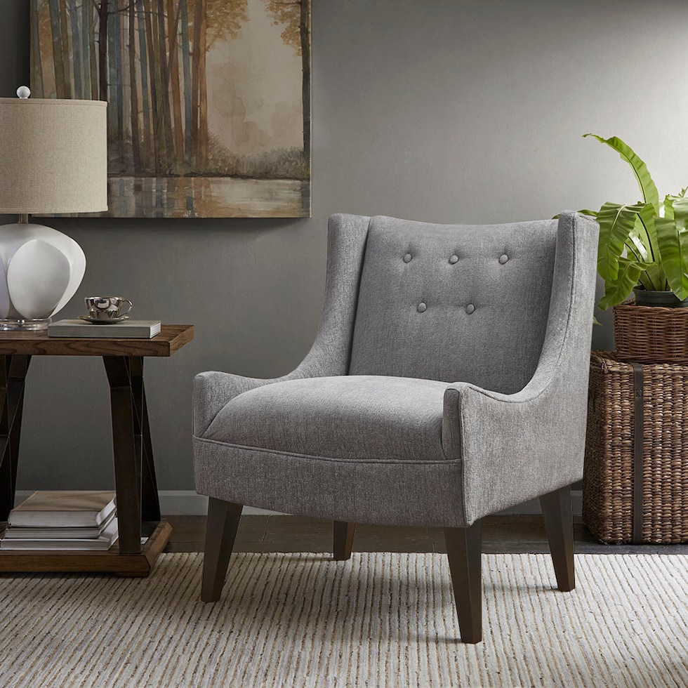 jaclyn gray accent chair   