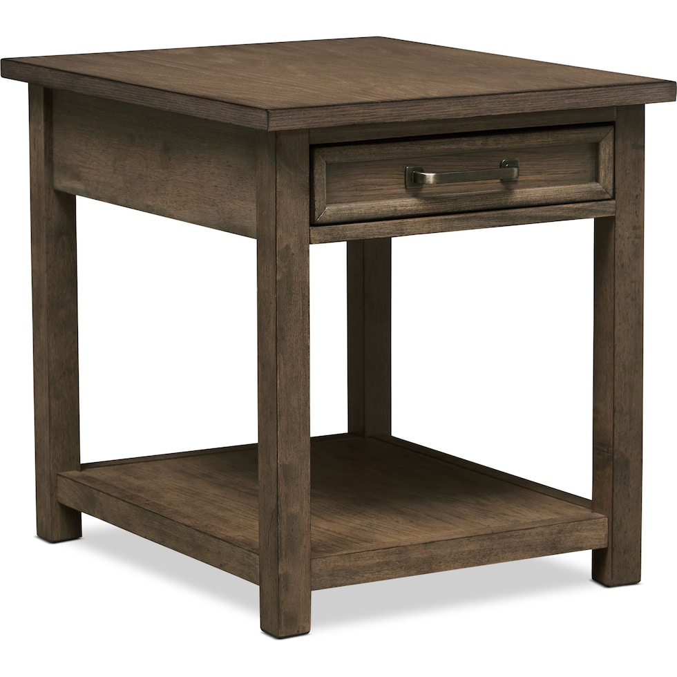 jacob dark brown end table   