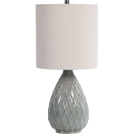 Table Lamps, Benoit Blue And White Ceramic Table Lamp