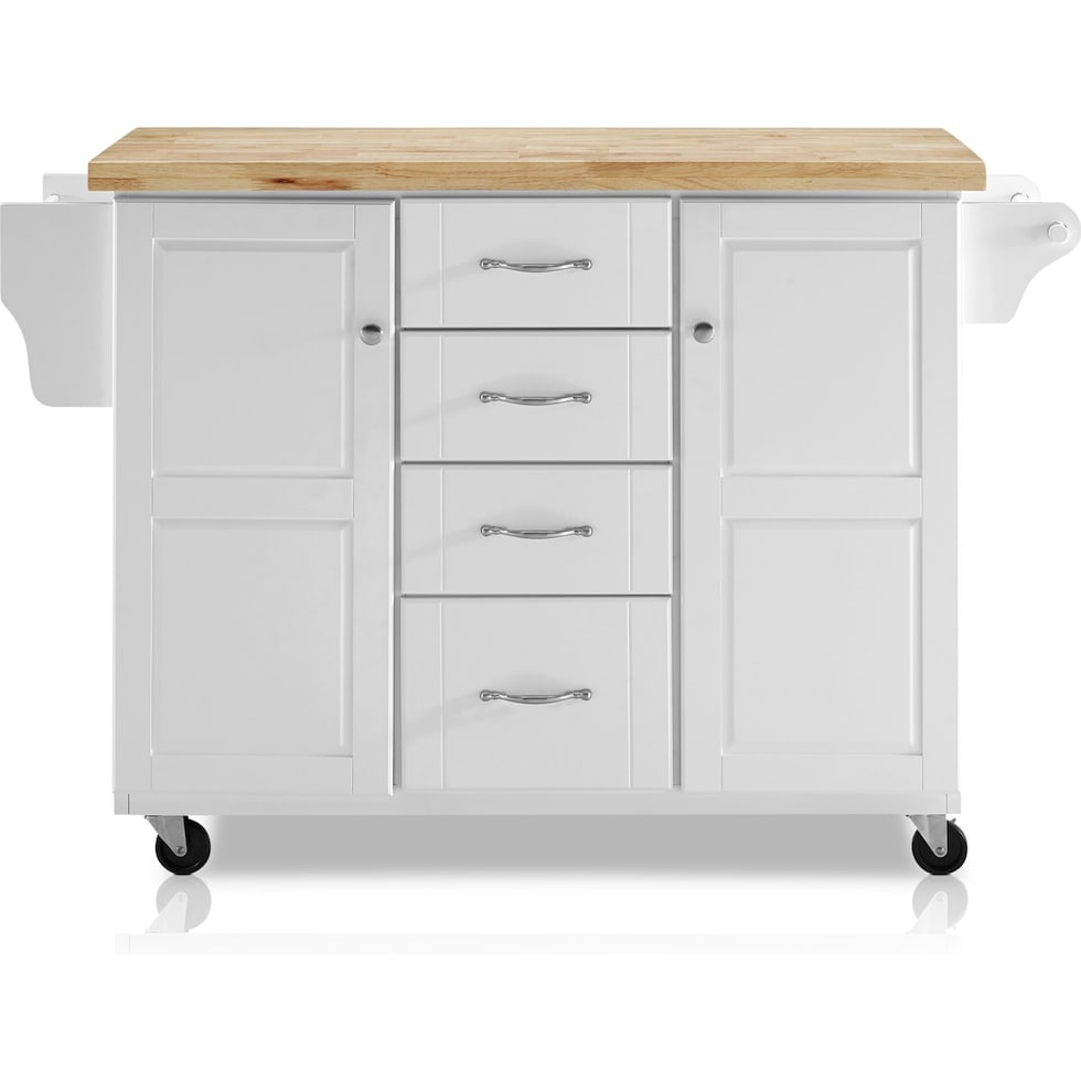 jake white kitchen cart   
