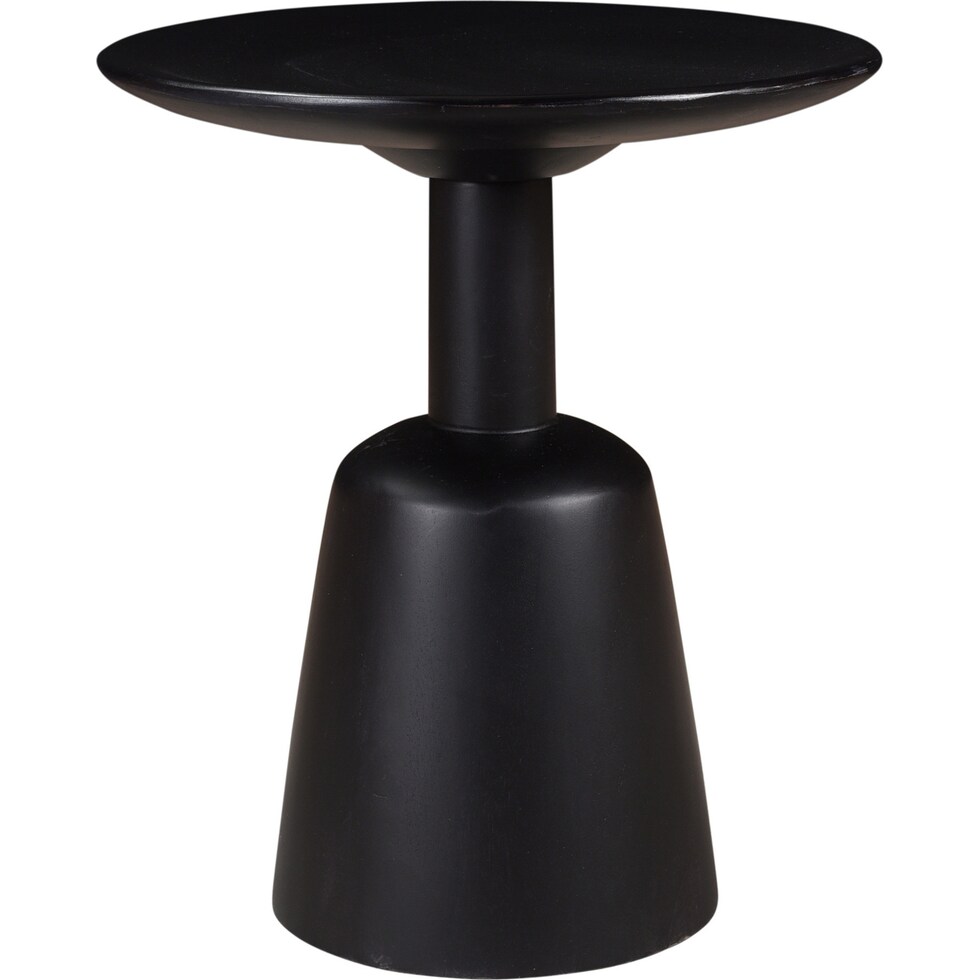 jakob black end table   