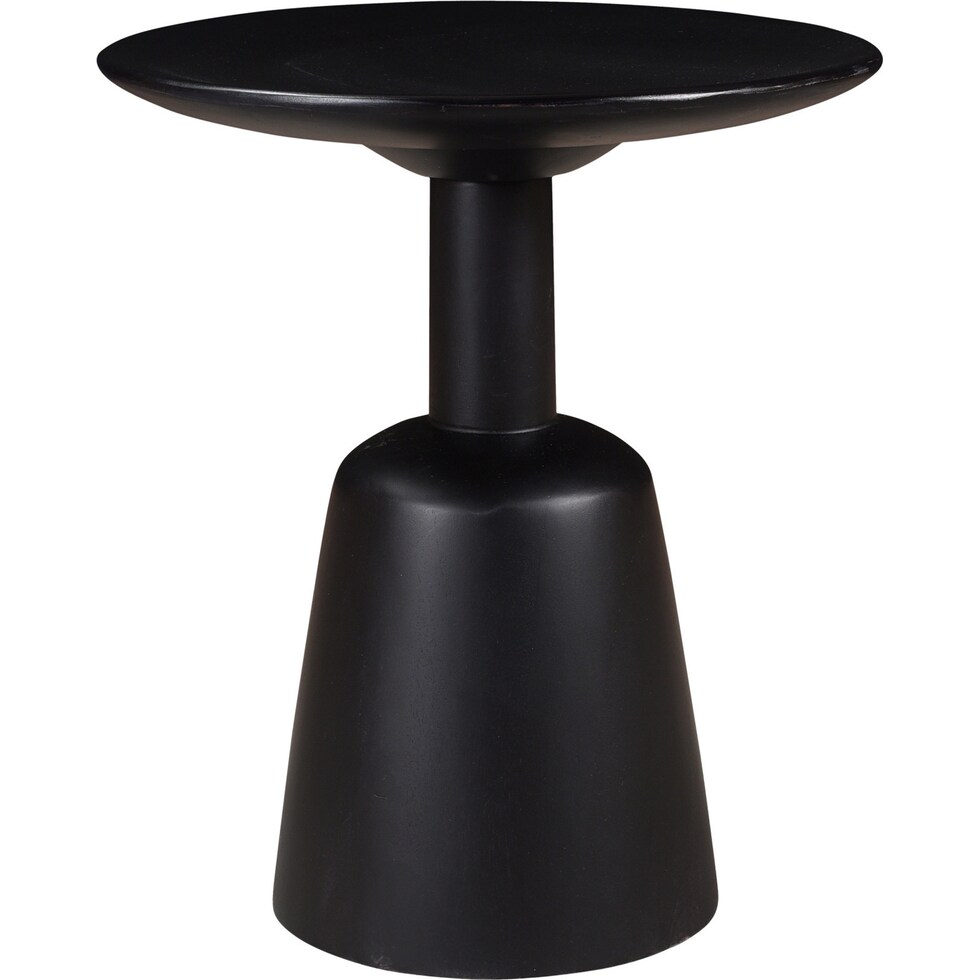 jakob black end table   