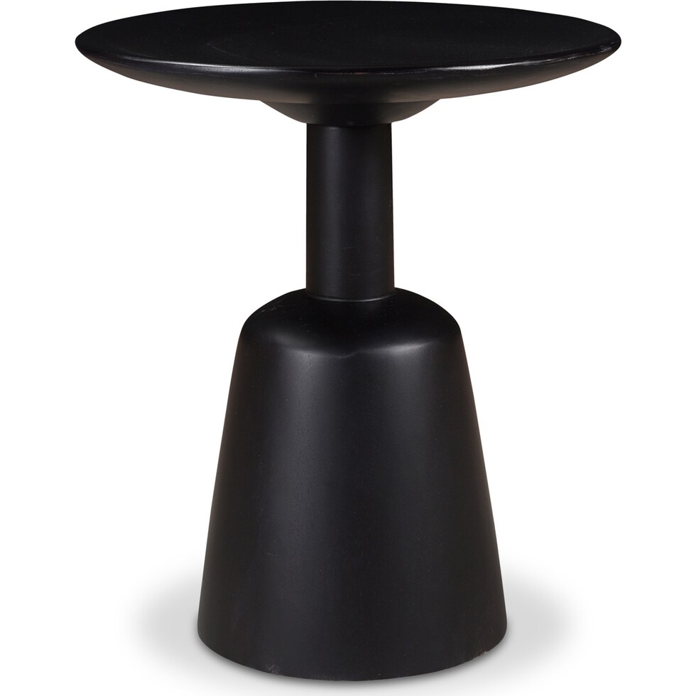 jakob black end table   