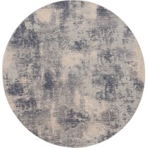 jamesport blue area rug  round   