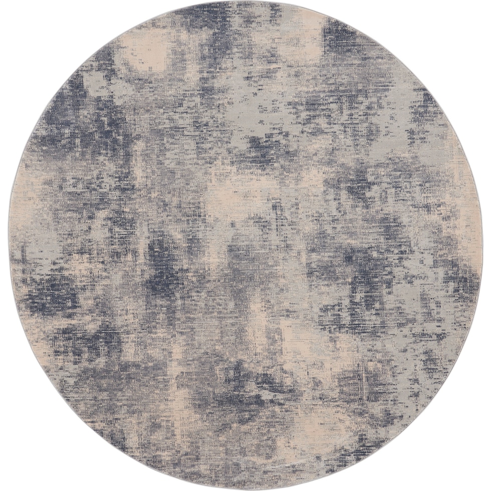 jamesport blue area rug  round   