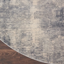 jamesport blue area rug  round   