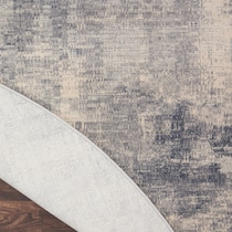 jamesport blue area rug  round   