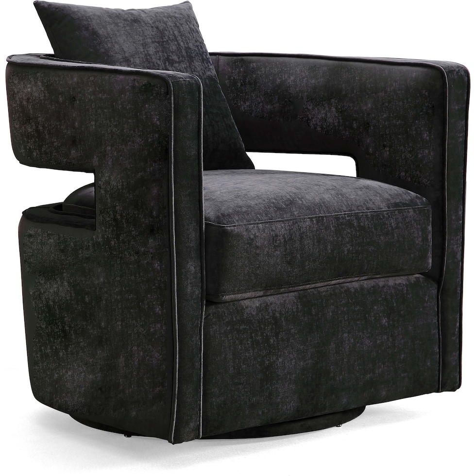 janet black accent chair   