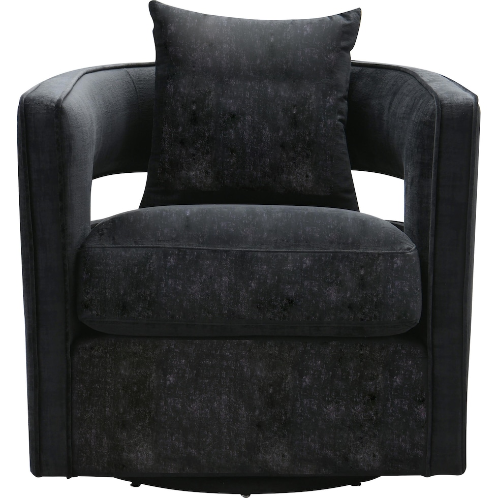 janet black accent chair   