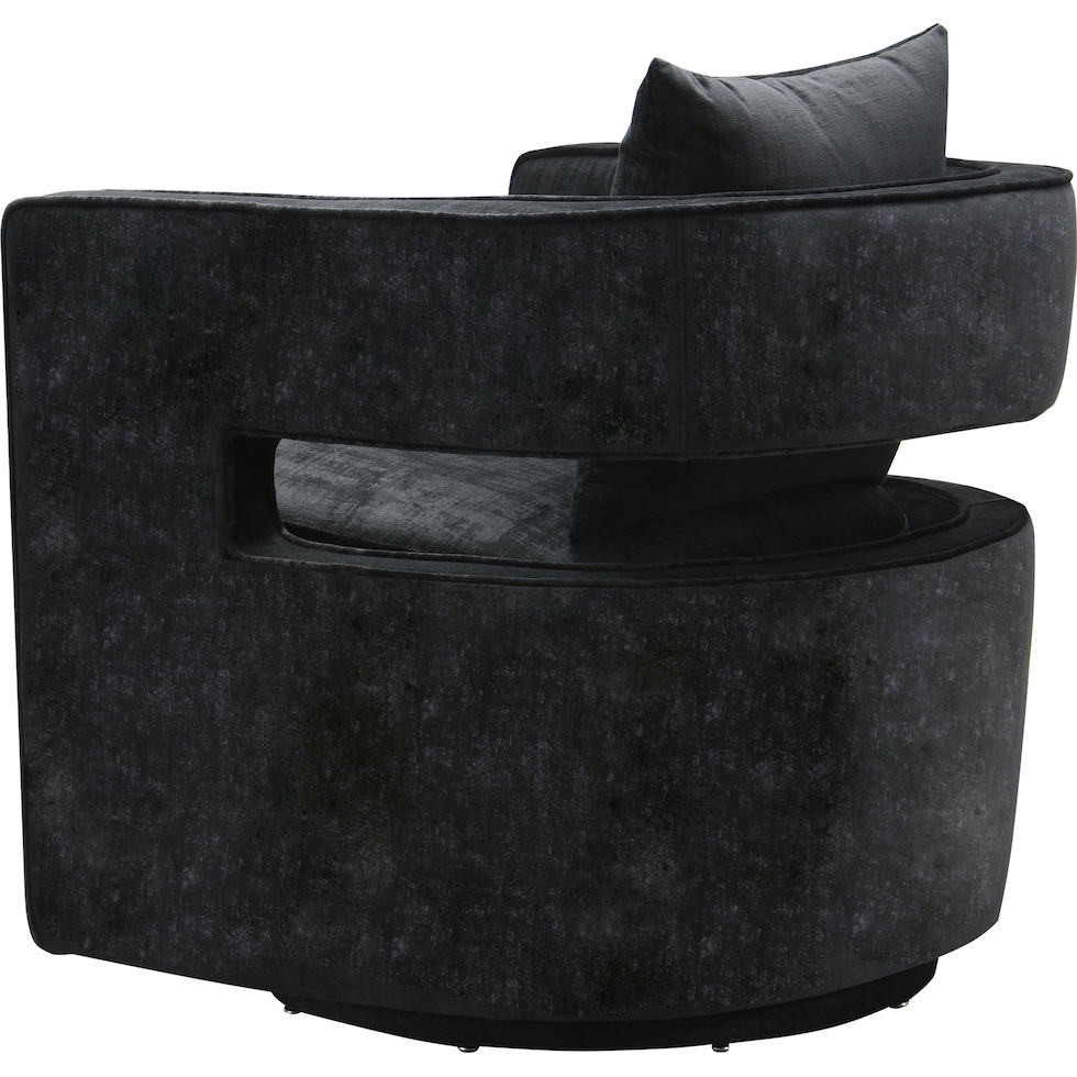 janet black accent chair   