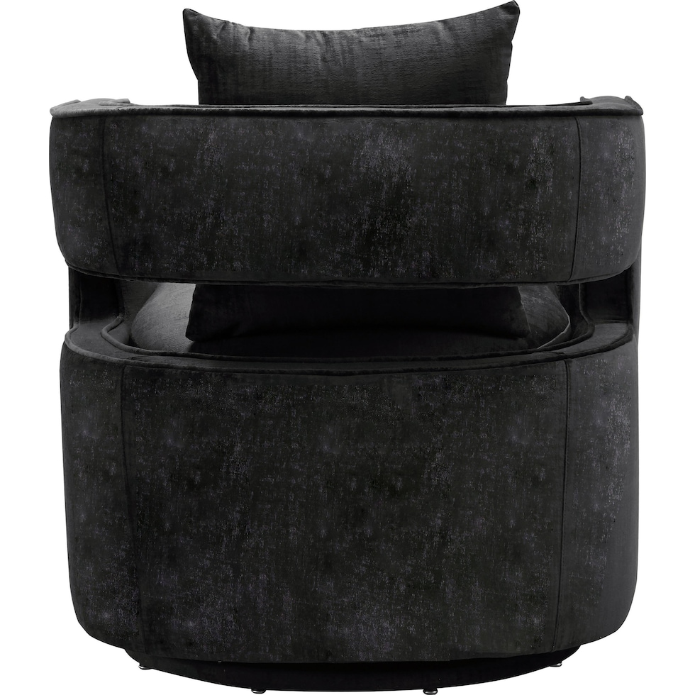 janet black accent chair   