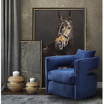 janet blue accent chair   
