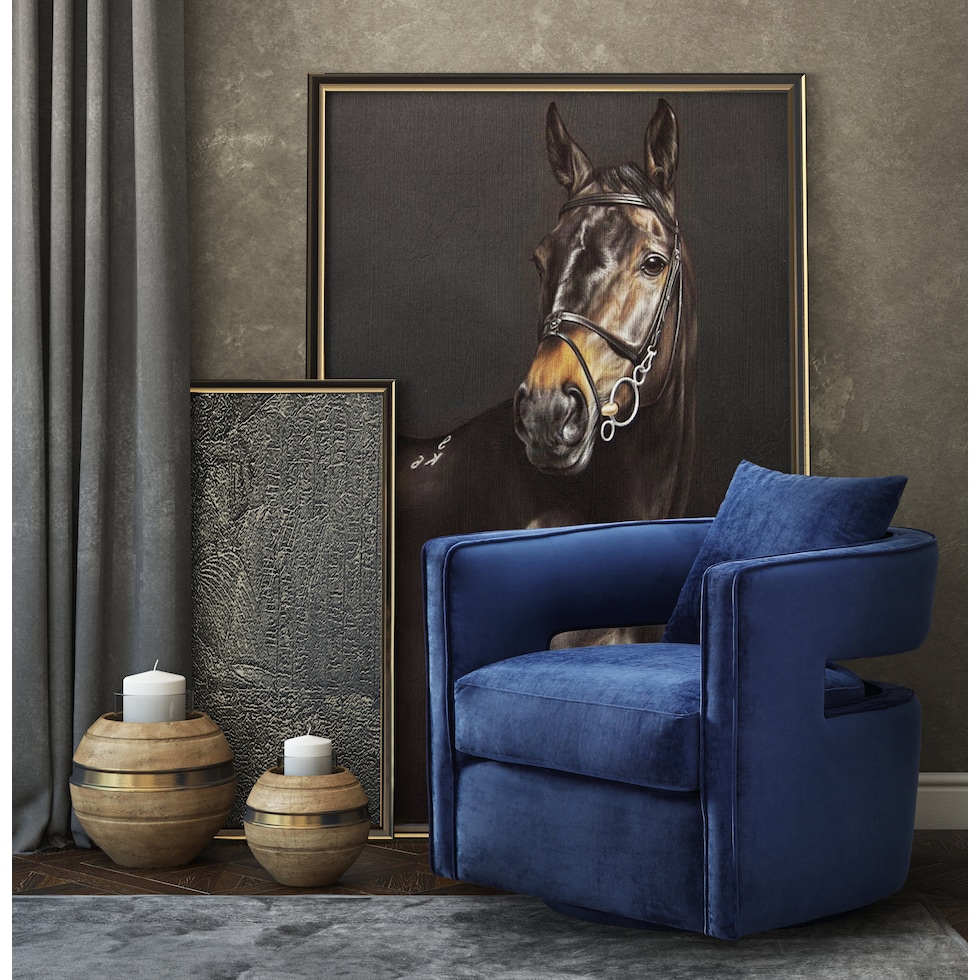 janet blue accent chair   