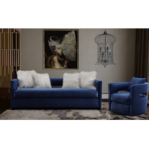 janet blue accent chair   