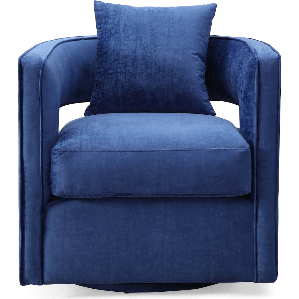 janet blue accent chair   