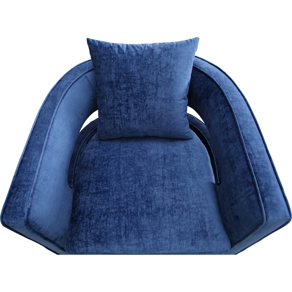 janet blue accent chair   