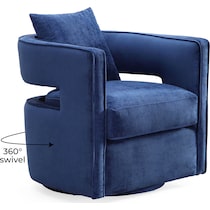 janet blue accent chair   