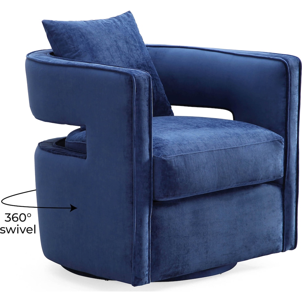 janet blue accent chair   