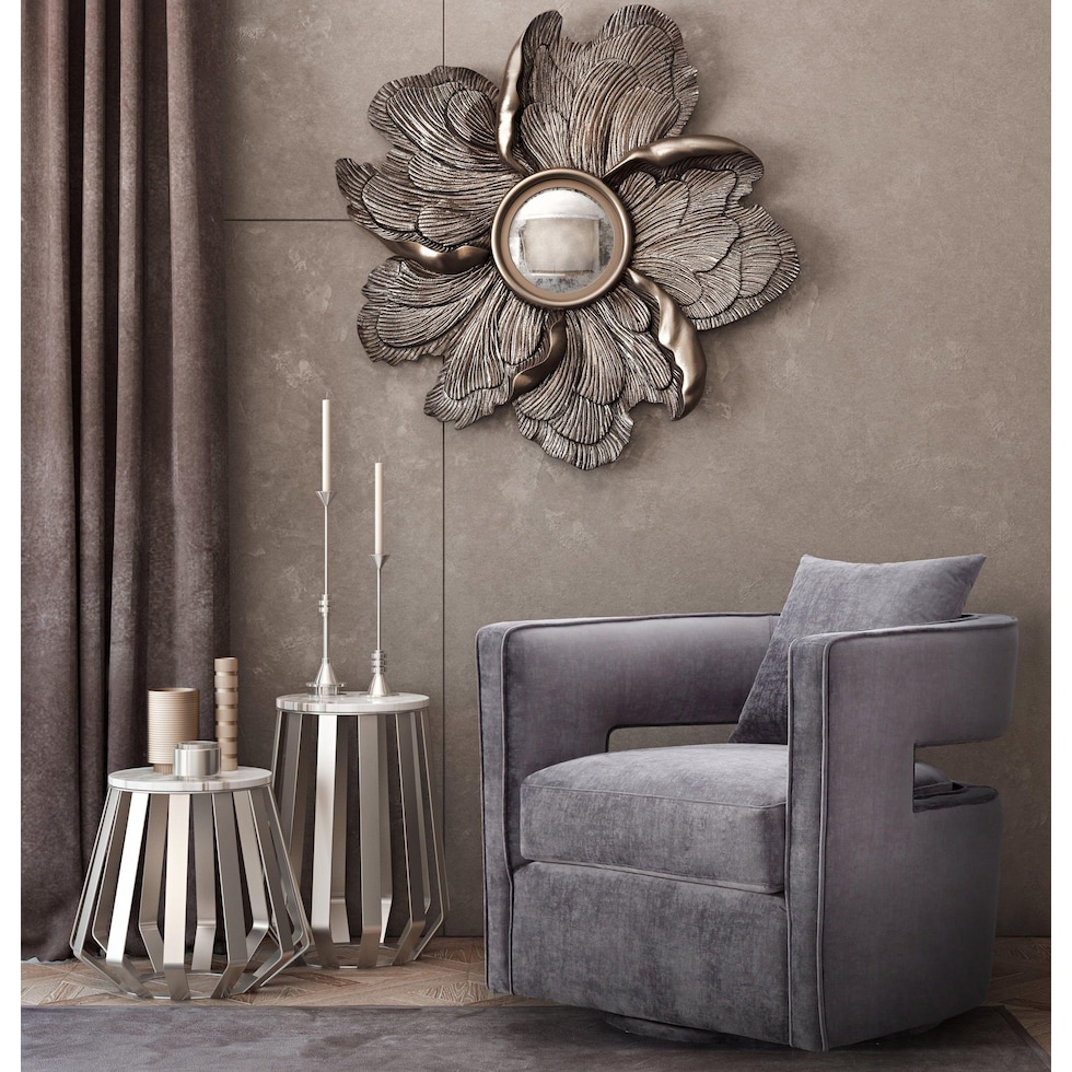 janet gray accent chair   