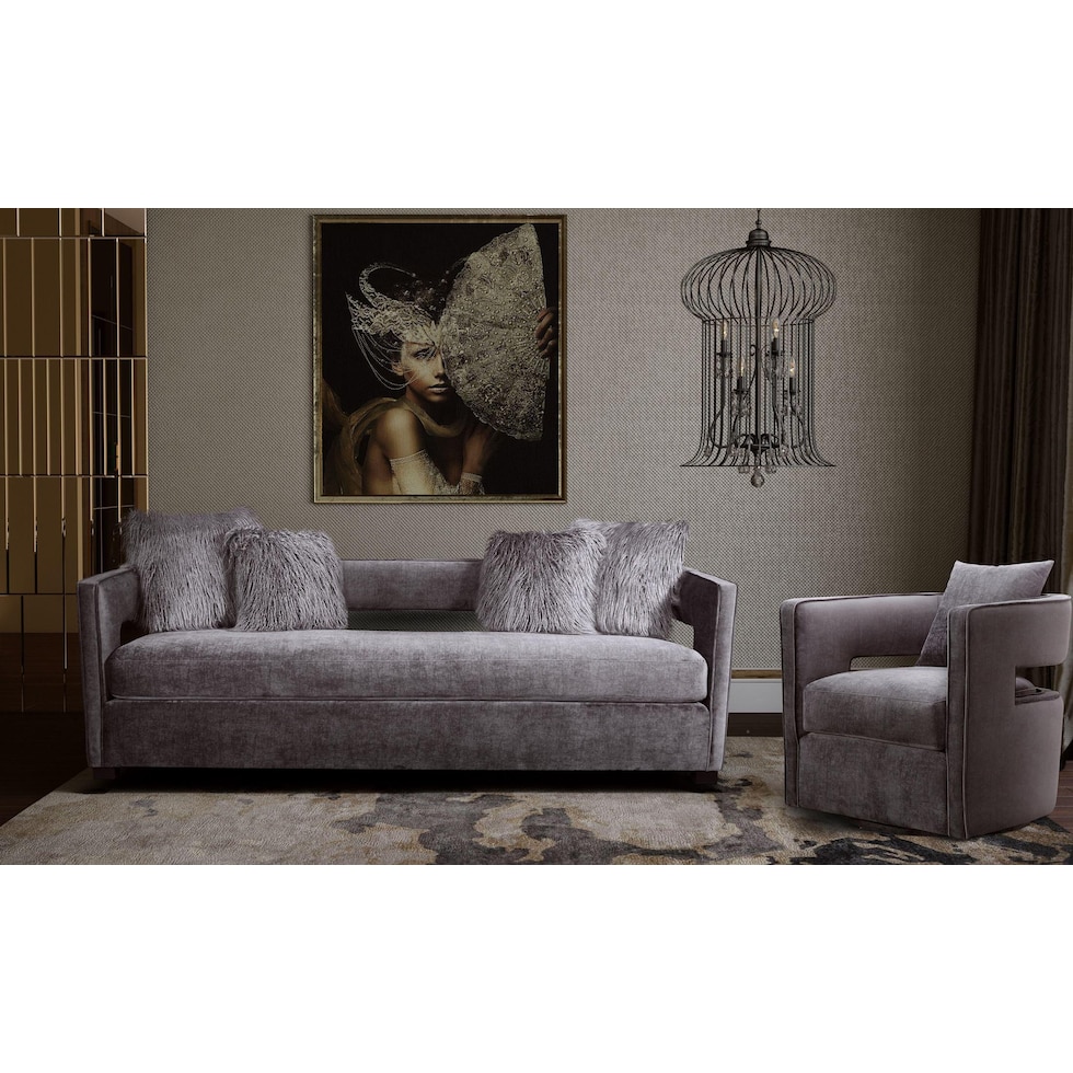janet gray accent chair   