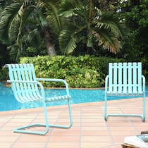 janie blue outdoor chair set   