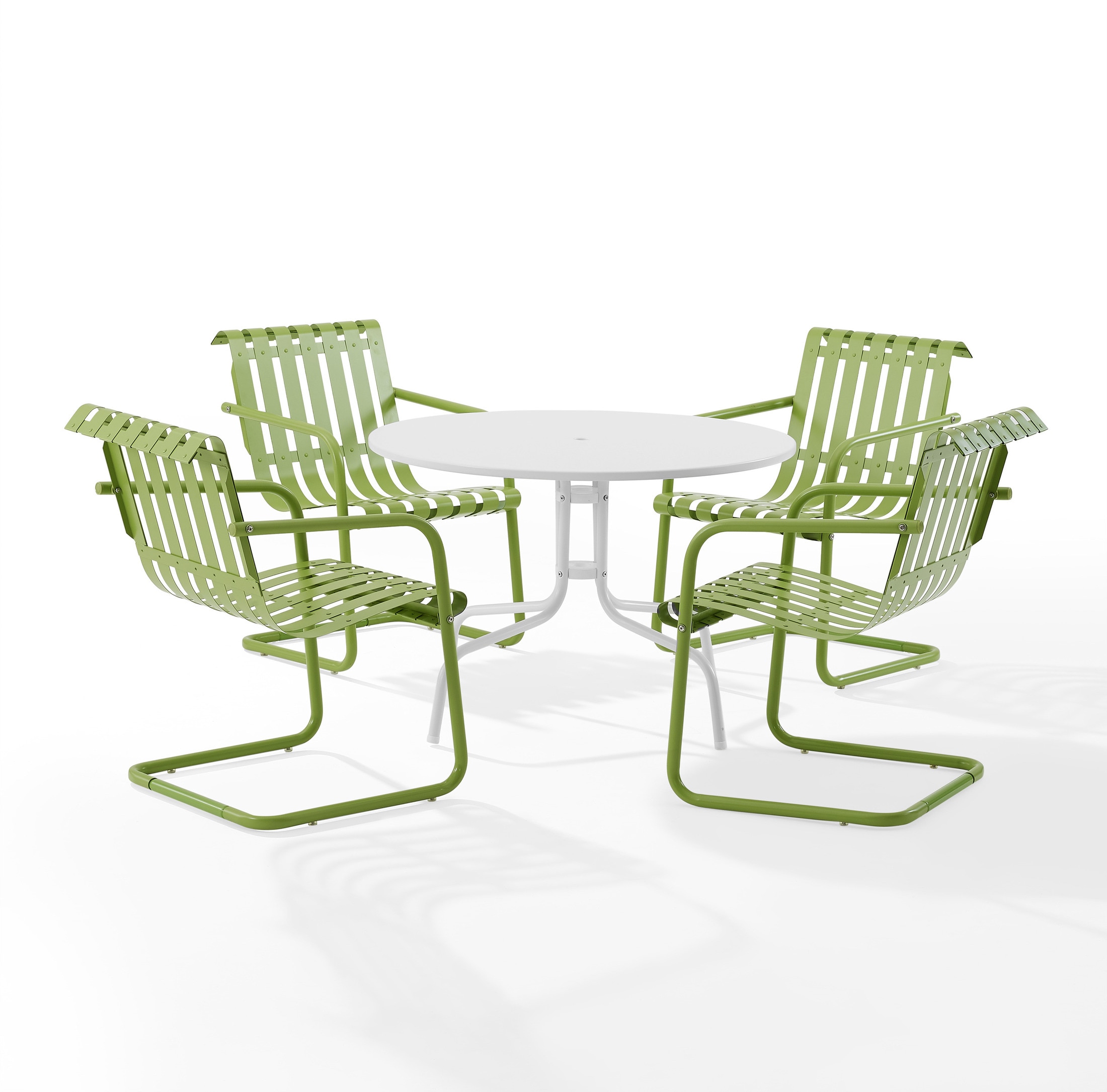 Janie 5Piece Outdoor Dining Set with 4 Chairs and Table Light Green Value City Furniture