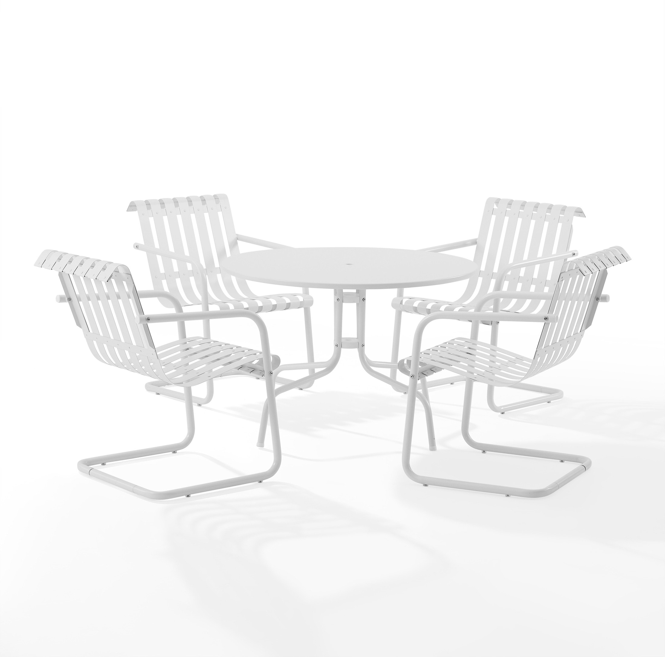 Janie 5Piece Outdoor Dining Set with 4 Chairs and Table White Value City Furniture