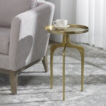 jannings gold side table   
