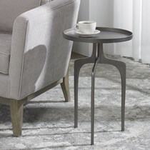 jannings silver side table   