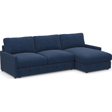 Jasper Hybrid Comfort 2-Piece Sectional with Right-Facing Chaise - Oslo Navy