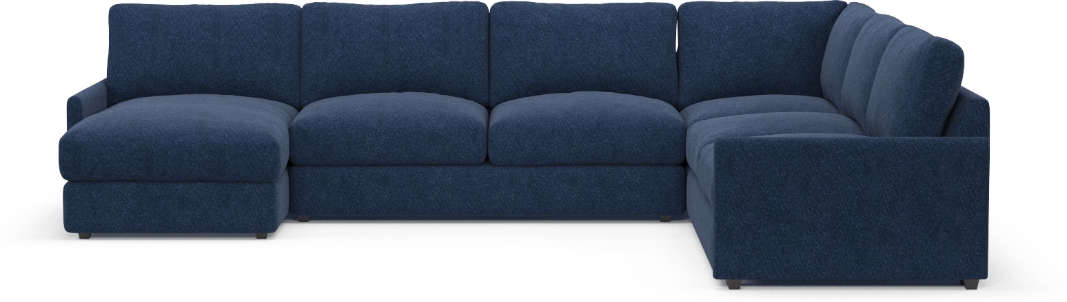 Jasper Foam Comfort 4-Piece Sectional with Left-Facing